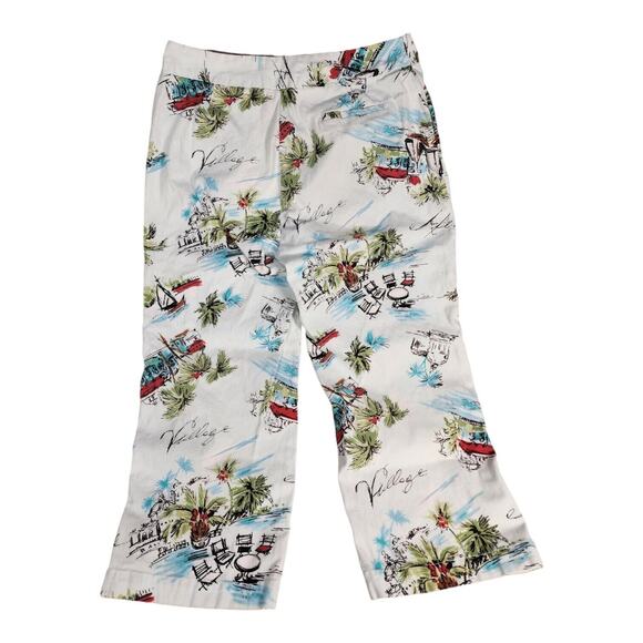 NTCO Nomadic Trader Tropical Vacation Themed Cropped Pants Womens Size 10 - Picture 5 of 10
